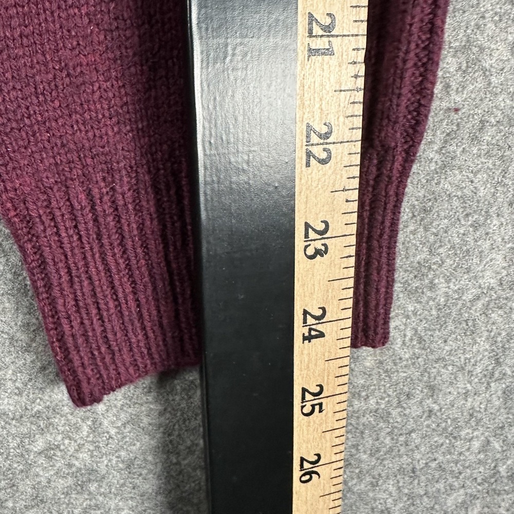 LL Bean Rangeley Sweater Mens Large‎ Purple Merino Wool 1/4 Zip Mock Neck - Picture 12 of 15
